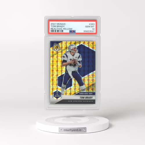 2021 Panini Mosaic #283 Tom Brady - Reactive Yellow (PSA 10 GEM MINT)