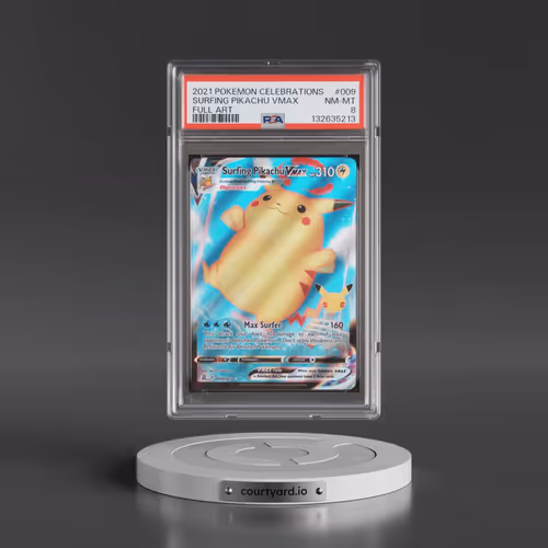 2021 Pokémon Celebrations #009 Surfing Pikachu Vmax - Full Art (PSA 8 NM-MT)
