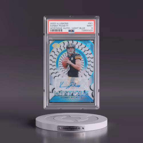 2022 Panini Illusions Mystique Autographs #M1 Kenny Pickett - Light Blue (PSA 9 MINT)