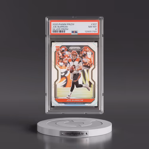 2020 Panini Prizm #307 Joe Burrow - Silver Prizm (PSA 8 NM-MT)