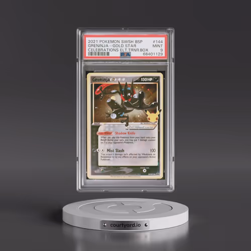 2021 Pokémon Swsh Black Star Promo #144 Greninja-Gold Star - Celebrations Elite Trainer Box (PSA 9 M