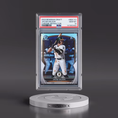 2023 Bowman Draft #BDC121 Jacob Wilson - Chrome-Refractor (PSA 10 GEM MINT)