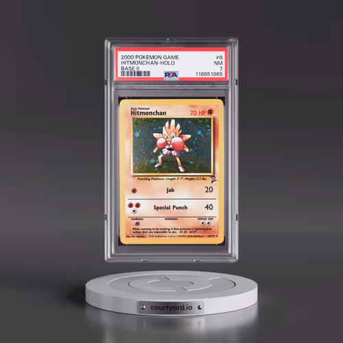 2000 Pokémon Game Base II #8 Hitmonchan - Holo (PSA 7 NM)