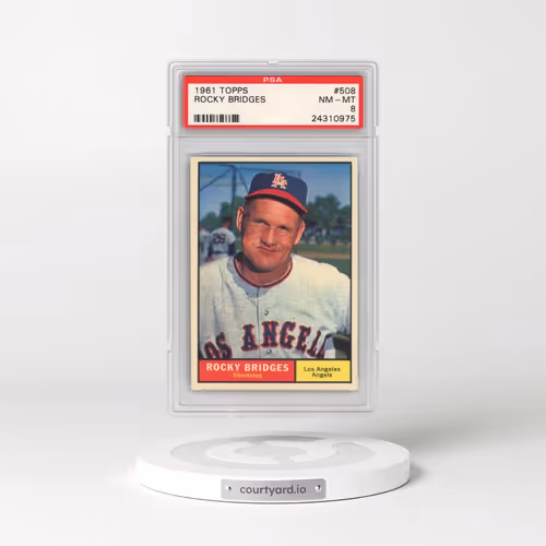 1961 Topps #508 Rocky Bridges (PSA 8 NM-MT)