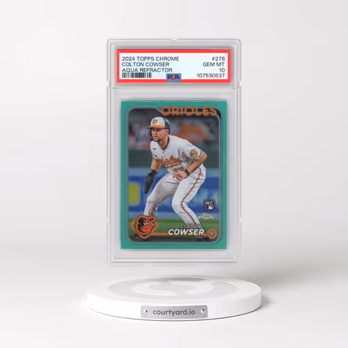 2024 Topps Chrome #278 Colton Cowser - Aqua Refractor (PSA 10 GEM MINT)
