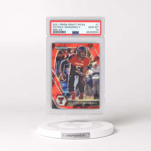 2021 Panini Prizm Draft Picks #7 Patrick Mahomes II - Red Ice (PSA 10 GEM MINT)