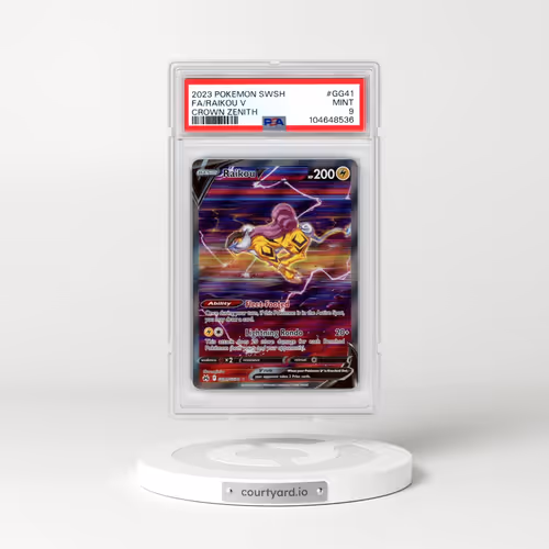 2023 Pokémon Sword and Shield Crown Zenith #GG41 Raikou V - Holo Full Art (PSA 9 MINT)