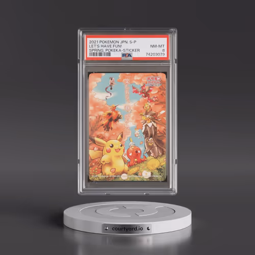 2021 Pokémon S Promo Let's Have Fun! Spring, Pokeka - Sticker (PSA 8 NM-MT)