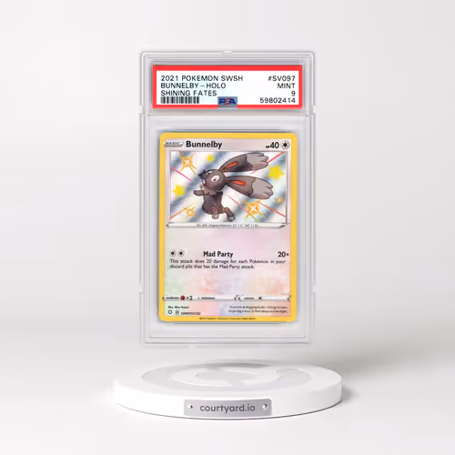 2021 Pokémon Sword & Shield Shining Fates #SV097 Bunnelby - Holo (PSA 9 MINT)