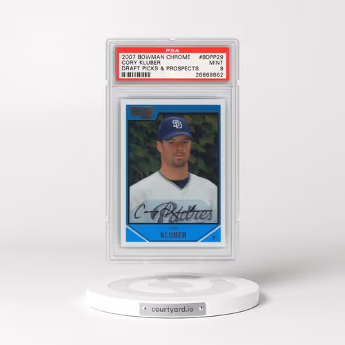 2007 Bowman Chrome Draft Picks & Prospects #BDPP29 Cory Kluber (PSA 9 MINT)