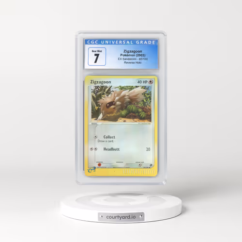 2003 EX Sandstorm (2003 Copyright, w/ "e" Symbol) #85/100 Zigzagoon - Reverse Holo (CGC 7 NM)