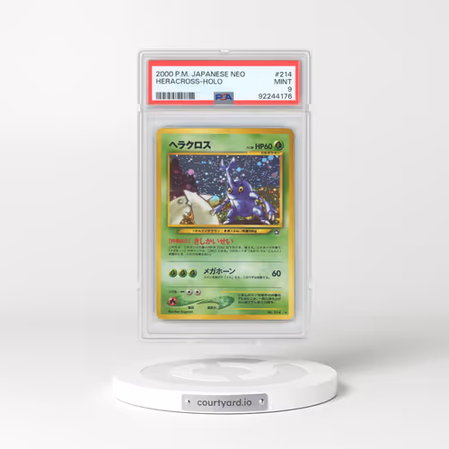 2000 Pokémon Neo #214 Heracross - Holo (PSA 9 MINT)