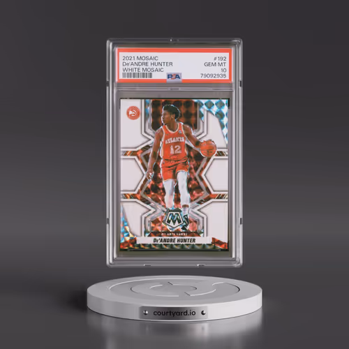 2021 Panini Mosaic #192 DE'Andre Hunter - White Mosaic (PSA 10 GEM MINT)