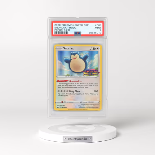2017 Black Star Promos - Sword & Shield #068 Snorlax - Vivid Voltage Prerelease Promo Holo (PSA 9 MINT)