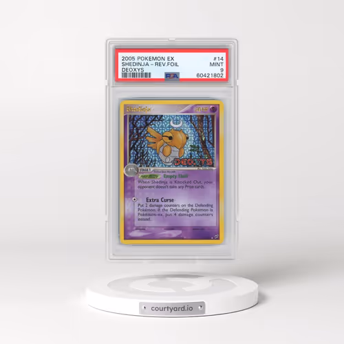 2005 Pokémon EX Deoxys #14 Shedinja - Reverse Foil (PSA 9 MINT)