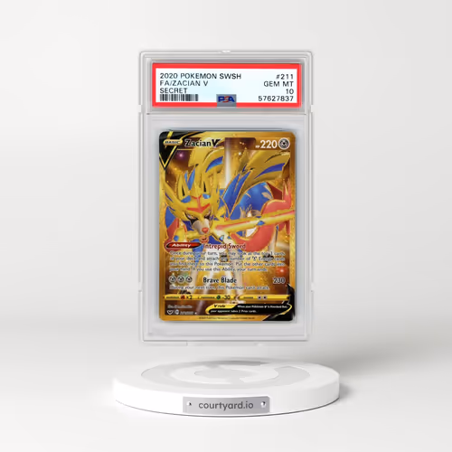 2020 Pokémon Sword & Shield #211 Zacian V - Holo Full Art Secret (PSA 10 GEM MINT)