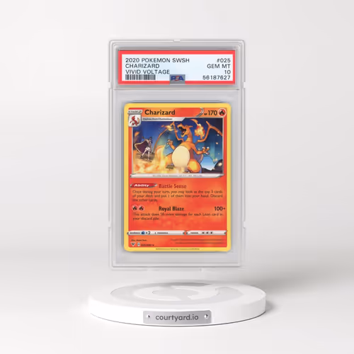 2020 Pokémon Sword & Shield Vivid Voltage #025 Charizard (PSA 10 GEM MINT)