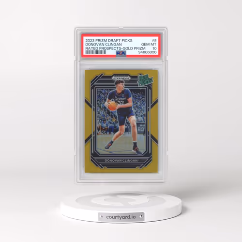 2023 Panini Prizm Draft Picks Rated Prospects #8 Donovan Clingan - Gold Prizm (PSA 10 GEM MINT)