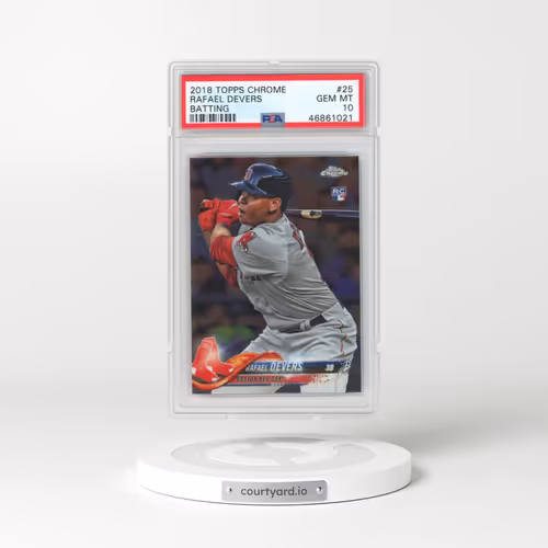 2018 Topps Chrome #25 Rafael Devers - Batting (PSA 10 GEM MINT)