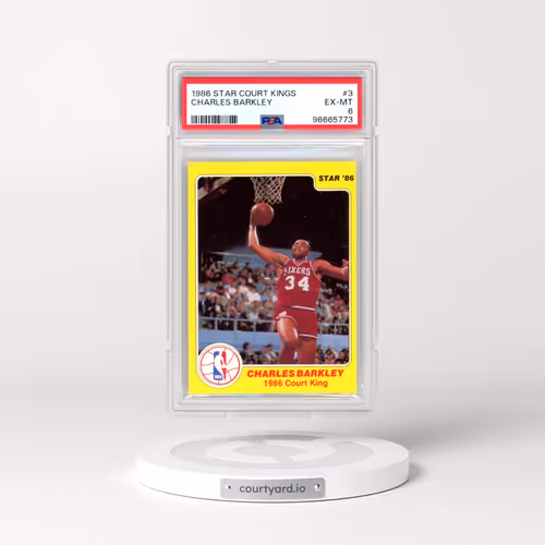 1986 Star Court Kings #3 Charles Barkley (PSA 6 EX-MT)