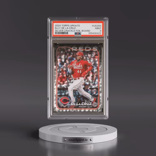 2024 Topps Update #US350 Elly de La Cruz - Silver Crackle Foilboard (PSA 9 MINT)