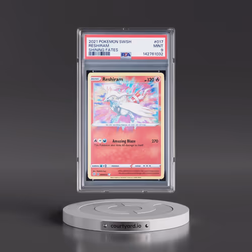 2021 Pokémon Sword & Shield Shining Fates #017 Reshiram (PSA 9 MINT)