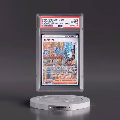 2024 Pokémon Tef EN-Temporal Forces #212 Salvatore - Special Illustration Rare (PSA 10 GEM MINT)