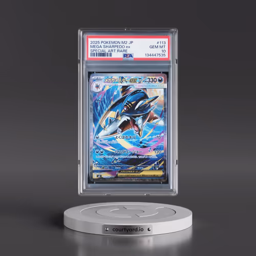 2025 Pokémon M2-Inferno X #113 Mega Sharpedo EX - Holo Special Art Rare (PSA 10 GEM MINT)