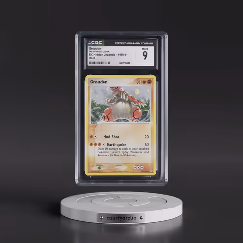 2004 Pokémon EX Hidden Legends #102 Groudon - Holo (CGC 9 MINT)