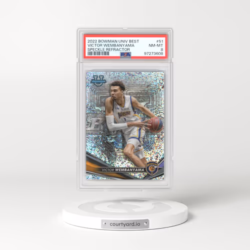 2022 Bowman University Best #51 Victor Wembanyama - Speckle Refractor (PSA 8 NM-MT)