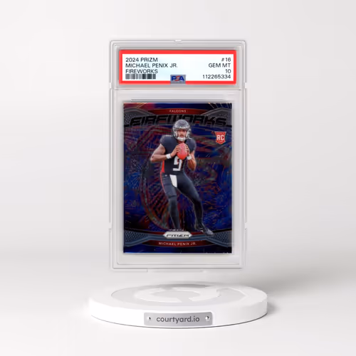 2024 Panini Prizm Fireworks #16 Michael Penix Jr. (PSA 10 GEM MINT)