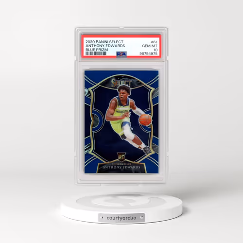 2020 Panini Select #61 Anthony Edwards - Blue Prizm (PSA 10 GEM MINT)