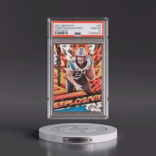 2021 Panini Absolute Explosive #E6 Christian McCaffrey (PSA 10 GEM MINT)