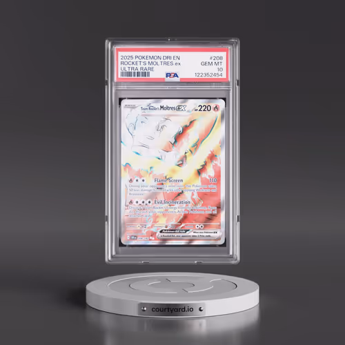 2025 Pokémon Dri EN-Destined Rivals #208 Team Rocket's Moltres EX - Holo Ultra Rare (PSA 10 GEM MINT