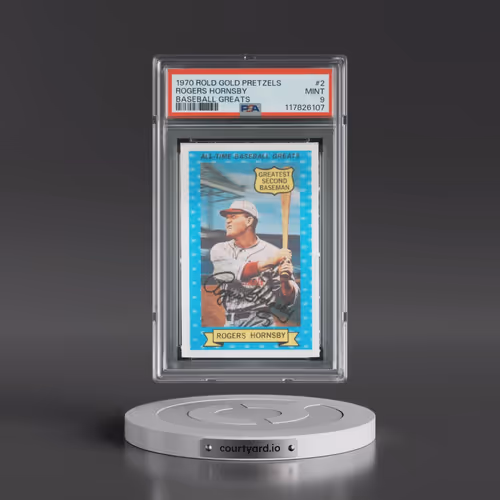 1970 Rold Gold Pretzels #2 Rogers Hornsby - Baseball Greats (PSA 9 MINT)