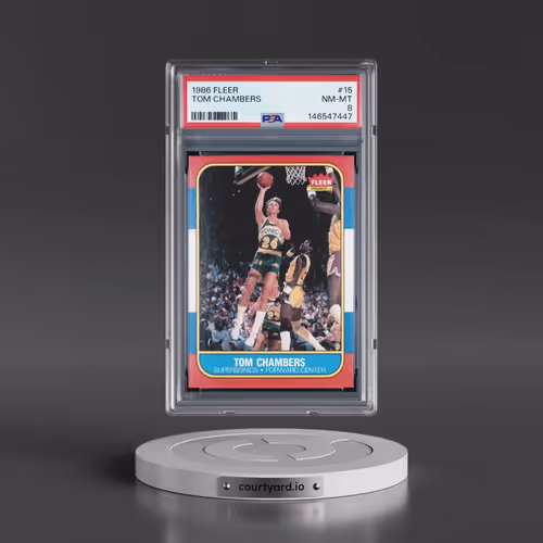1986 Fleer #15 Tom Chambers (PSA 8 NM-MT)
