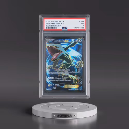 2015 Pokémon XY Roaring Skies #104 Rayquaza EX - Holo Full Art (PSA 7 NM)