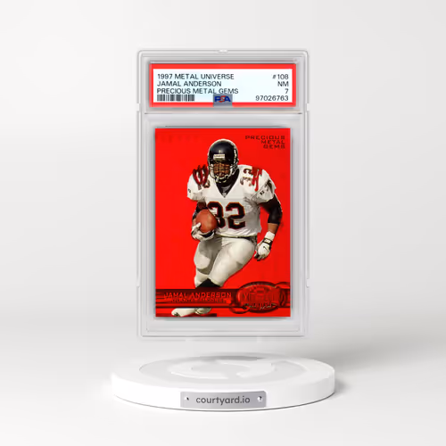 1997 Metal Universe #108 Jamal Anderson - Precious Metal Gems (PSA 7 NM)