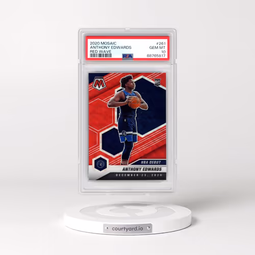 2020 Panini Mosaic #261 Anthony Edwards - Red Wave (PSA 10 GEM MINT)