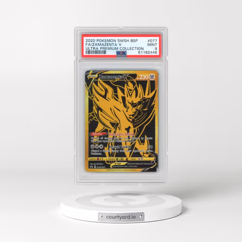 2020 Pokémon Swsh Black Star Promo #077 Zamazenta V - Holo Full Art Ultra Premium Collection (PSA 9