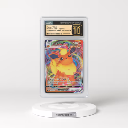 2021 Japanese Eevee Heroes #1 Flareon VMAX - Full Art Holo (CGC 10 PRISTINE)