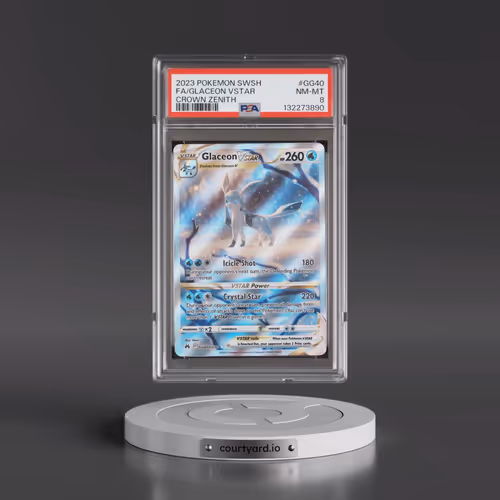 2023 Pokémon Sword and Shield Crown Zenith #GG40 Glaceon Vstar - Full Art (PSA 8 NM-MT)