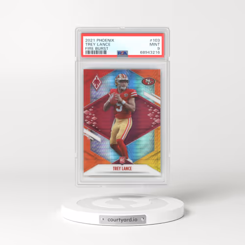 2021 Panini Phoenix #103 Trey Lance - Fire Burst (PSA 9 MINT)