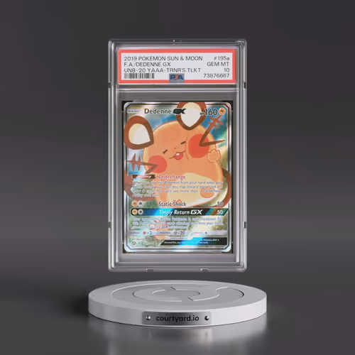 2019 Pokémon Sun & Moon Unbroken Bonds #195a Dedenne GX - Holo Full Art 2020 Yellow A Alternate Art