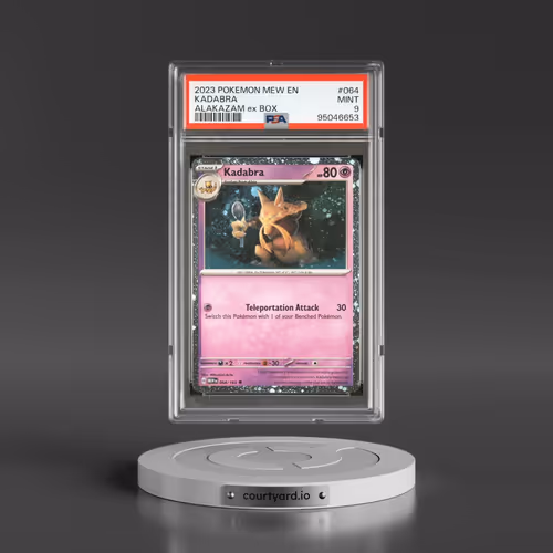 2023 Pokémon Mew EN-151 #064 Kadabra - Alakazam EX Box (PSA 9 MINT)