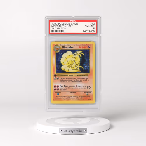 1999 Pokémon Game #12 Ninetales - 1st Edition Holo (PSA 8 NM-MT)