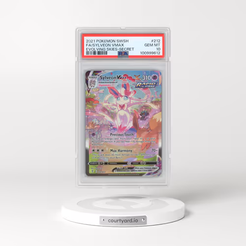 2021 Pokémon Sword & Shield Evolving Skies #212 Sylveon Vmax - Full Art Secret (PSA 10 GEM MINT)