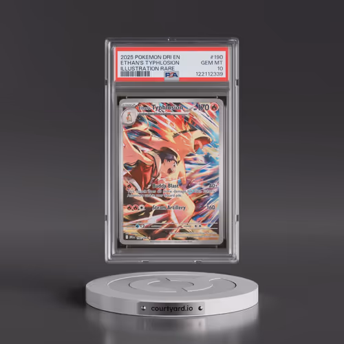 2025 Pokémon Dri EN-Destined Rivals #190 Ethan's Typhlosion - Illustration Rare (PSA 10 GEM MINT)