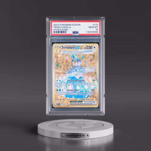 2024 Pokémon Scr EN-Stellar Crown #173 Terapagos EX - Holo Hyper Rare (PSA 10 GEM MINT)