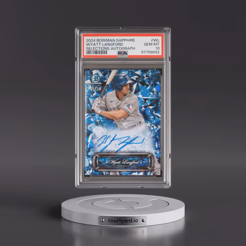 2024 Bowman Sapphire Edition Sapphire Selections Autographs #WL Wyatt Langford (PSA 10 GEM MINT)